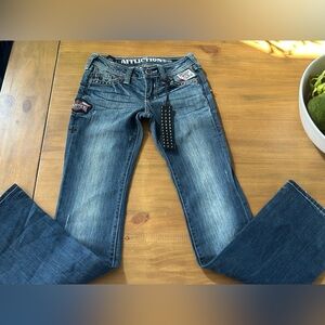 NWT Affliction Women's Trademark Blue Jeans